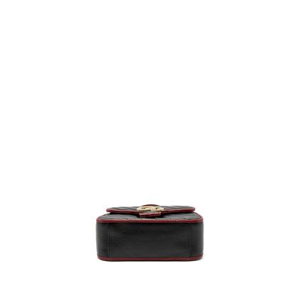 Gucci GG Marmont Mini Top Handle Bag Calfskin Black/Red