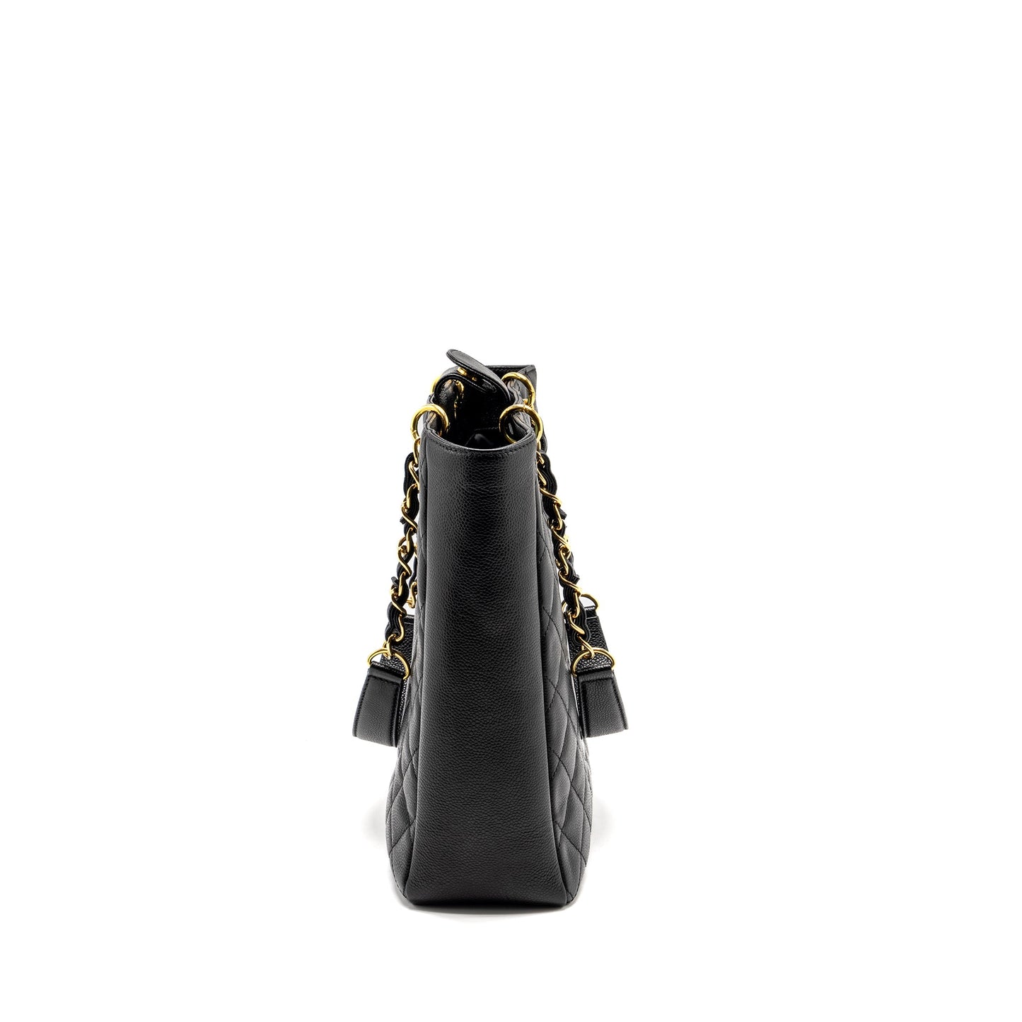 Chanel Petit Shopping Tote Bag Caviar Black