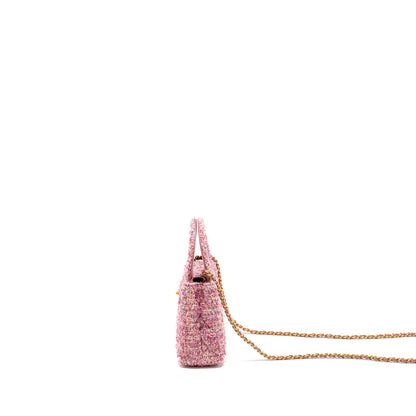 Chanel 24P Mini Kelly/Shopping Tote Tweed Pink/Multicolour  (microchip)
