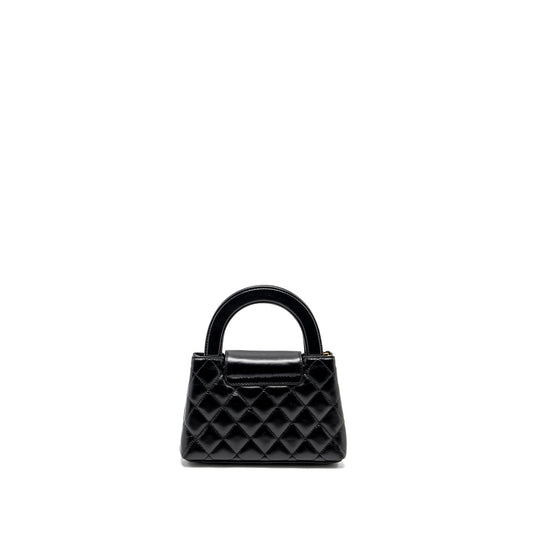 CHANEL Mini Kelly Shopping tote bag Calfskin Black  (Microchip)