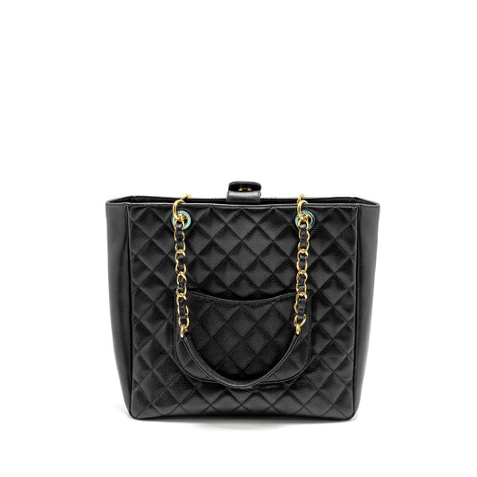 Chanel Petit Shopping Tote Bag Caviar Black