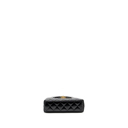 CHANEL Mini Kelly Shopping tote bag Calfskin Black  (Microchip)