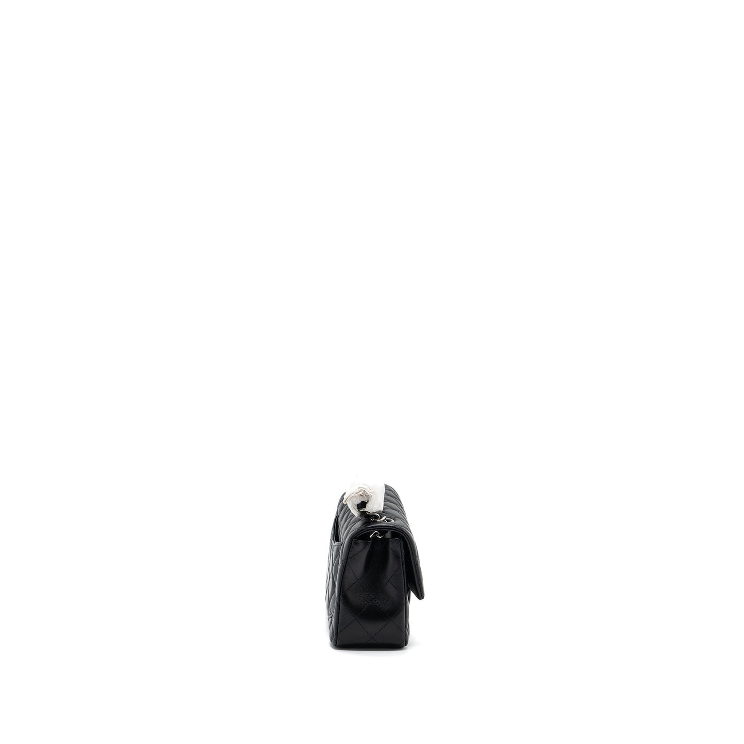 Chanel mini rectangular flap bag lambskin black  (Microchip)