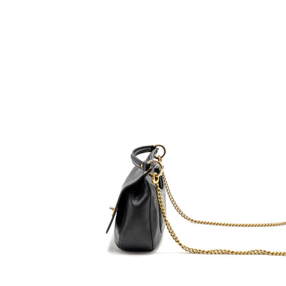 Chanel Large Top Handle Flap Bag Grained Calfskin Black