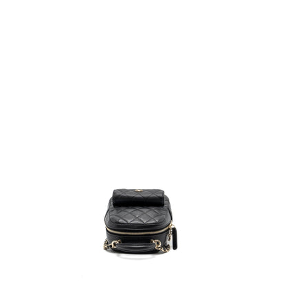 Chanel 24C mini backpack / crossbody bag caviar black L (microchip)