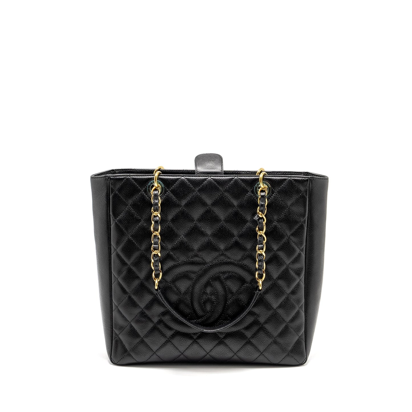 Chanel Petit Shopping Tote Bag Caviar Black