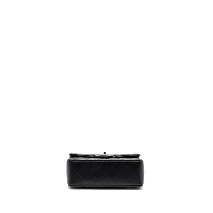 Chanel mini rectangular flap bag lambskin black  (microchip)