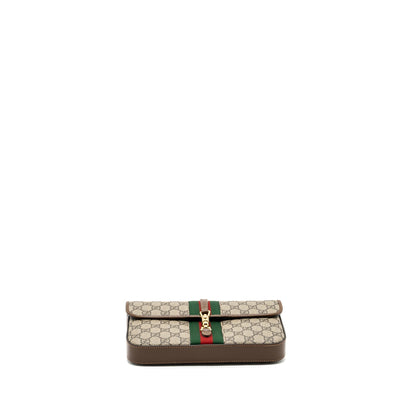 Gucci flap belt bag GG supreme canvas