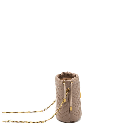 Gucci GG Marmont Mini Bucket Bag Beige