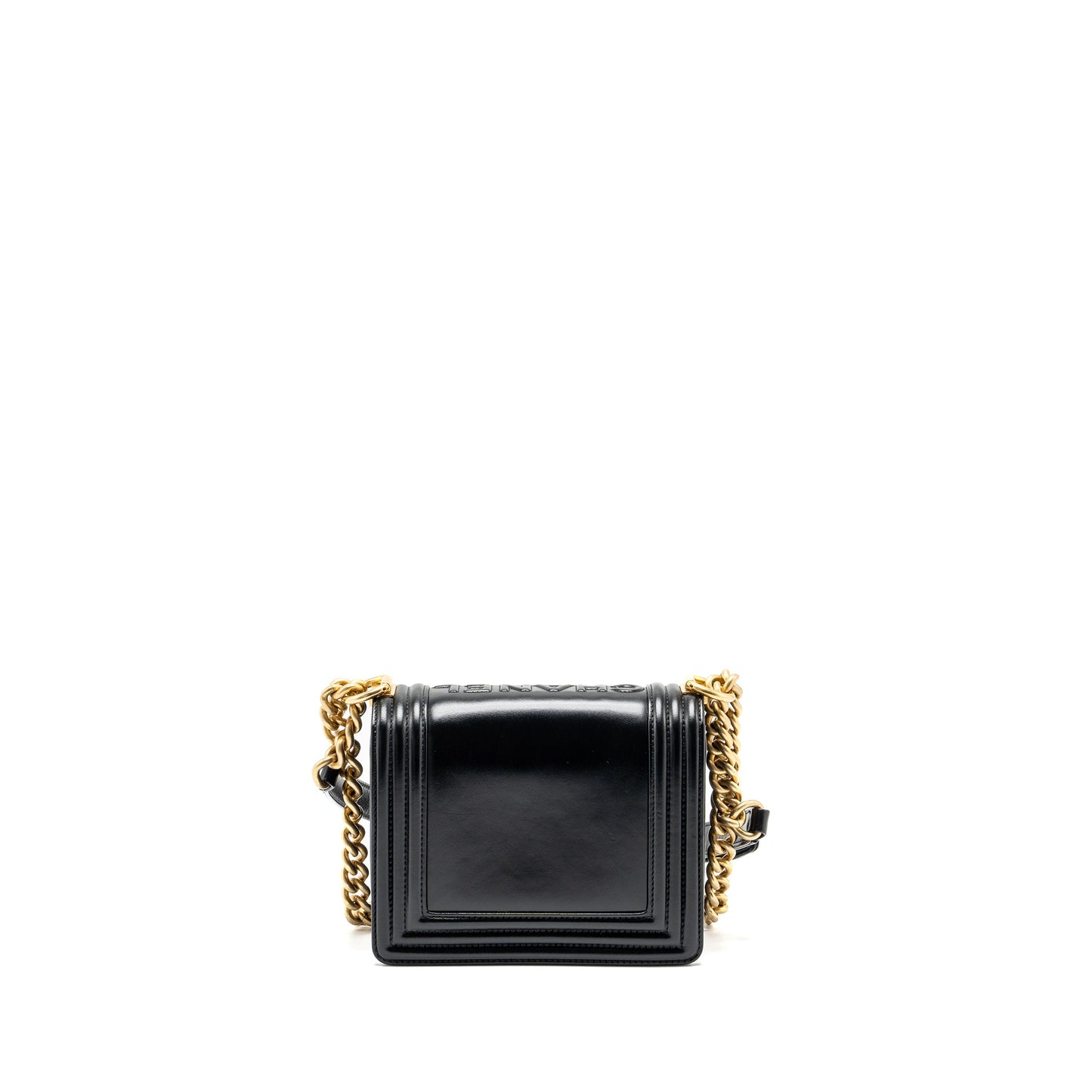 Chanel mini square boy bag limited edition calfskin black  (Microchip)