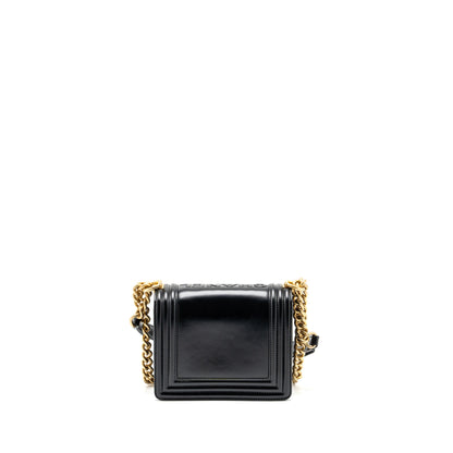 Chanel mini square boy bag limited edition calfskin black  (Microchip)