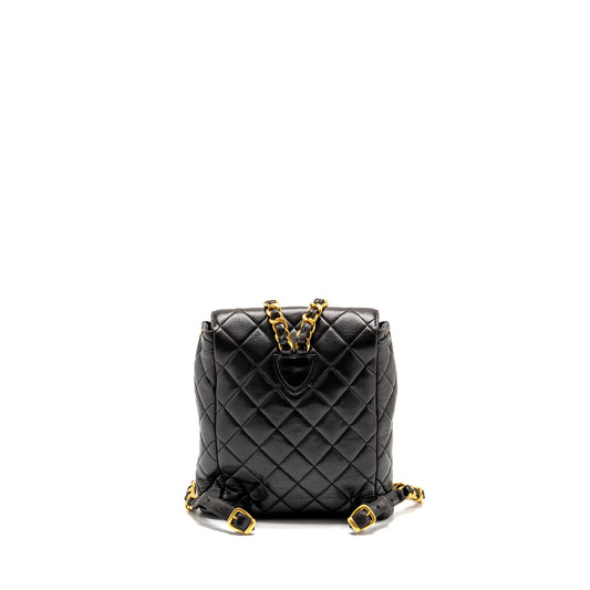 Chanel Vintage Duma Backpack Lambskin Black