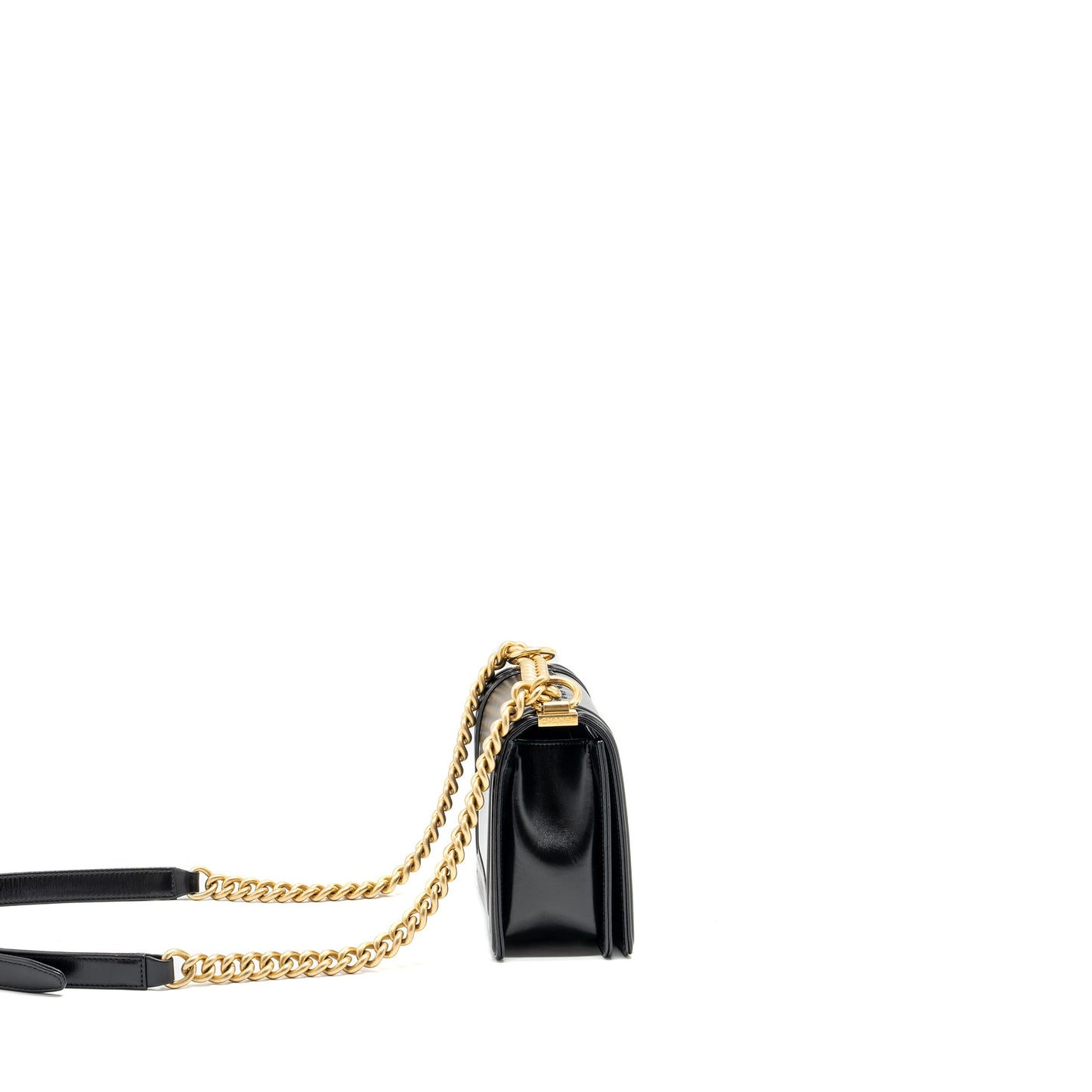 Chanel mini square boy bag limited edition calfskin black  (Microchip)