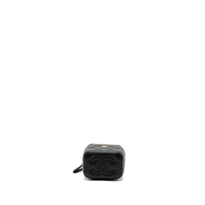 Chanel Mini Vanity with Chain Caviar Black L (Microchip)