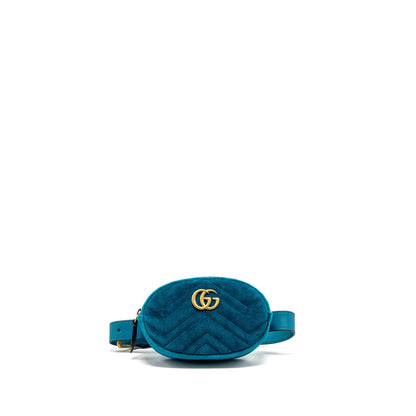 Gucci Size 65 Marmont Belt Bag Velvet Blue