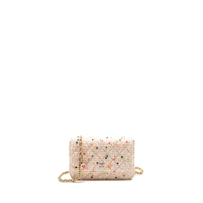Chanel 19s Wallet On Chain/O Mini Bag Tweed Multicolour L