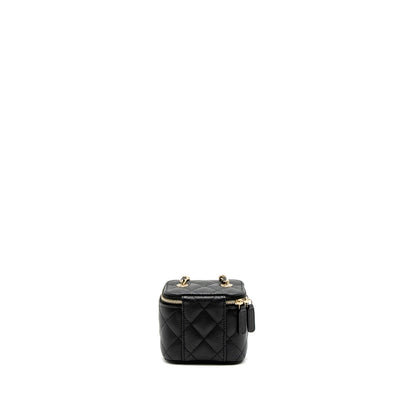 Chanel Mini Vanity with Chain Caviar Black L (Microchip)