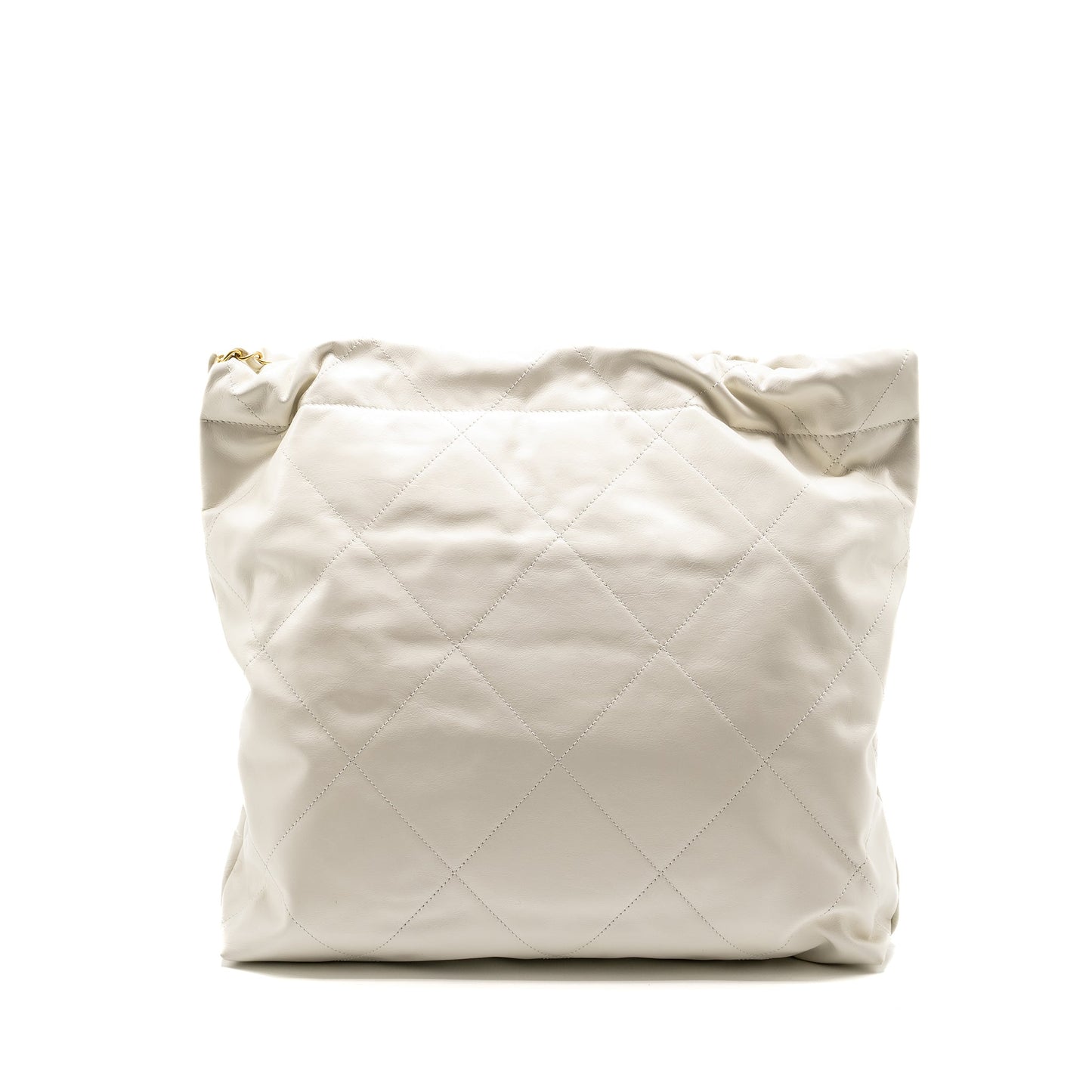 Chanel Medium 22 Bag Calfskin White  (Microchip)