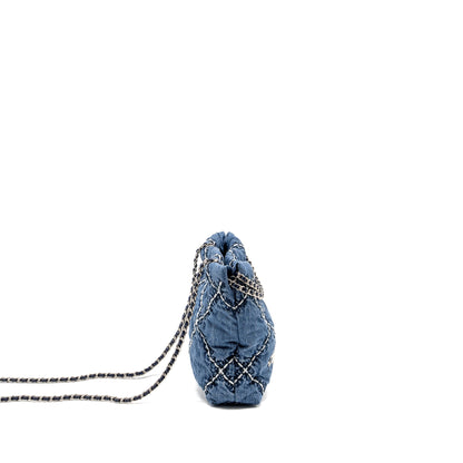 Chanel Mini 22 Denim Light Blue  (microchip)