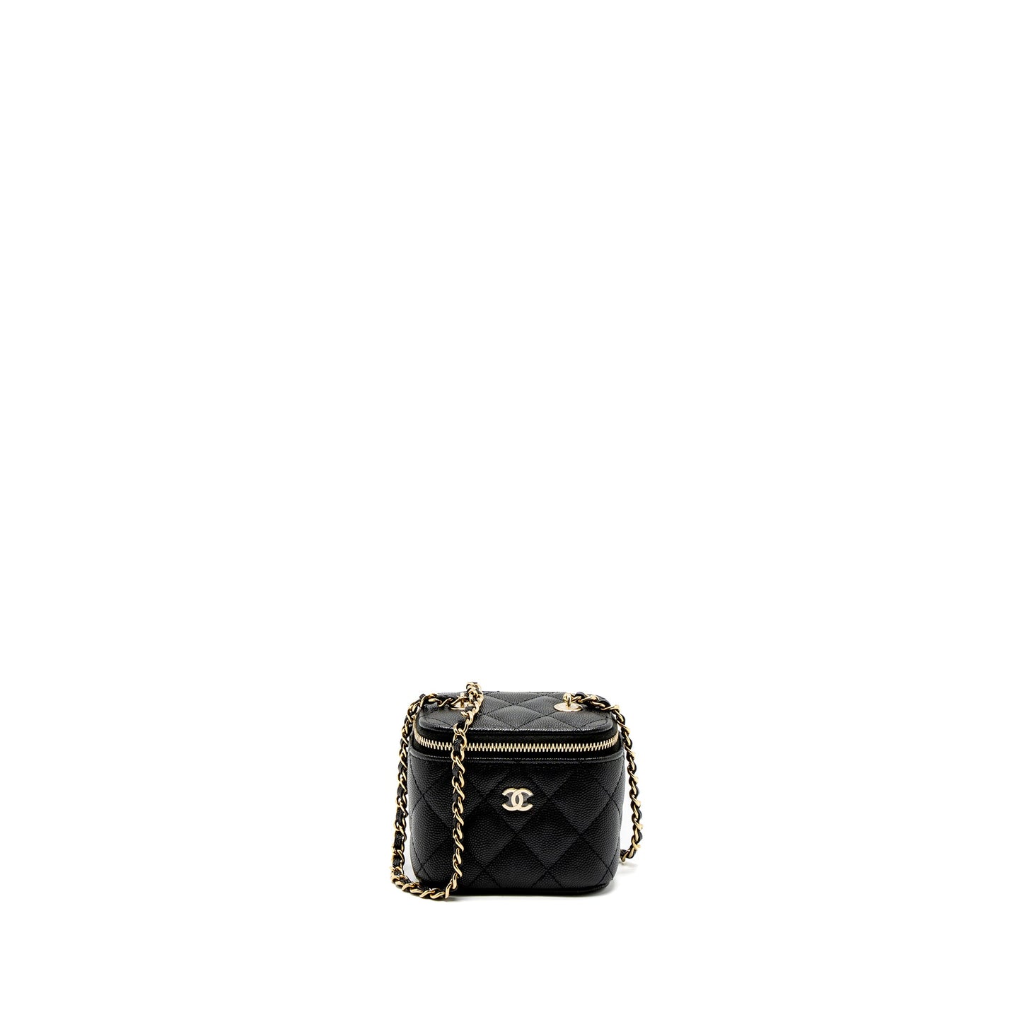 Chanel Mini Vanity with Chain Caviar Black L (Microchip)