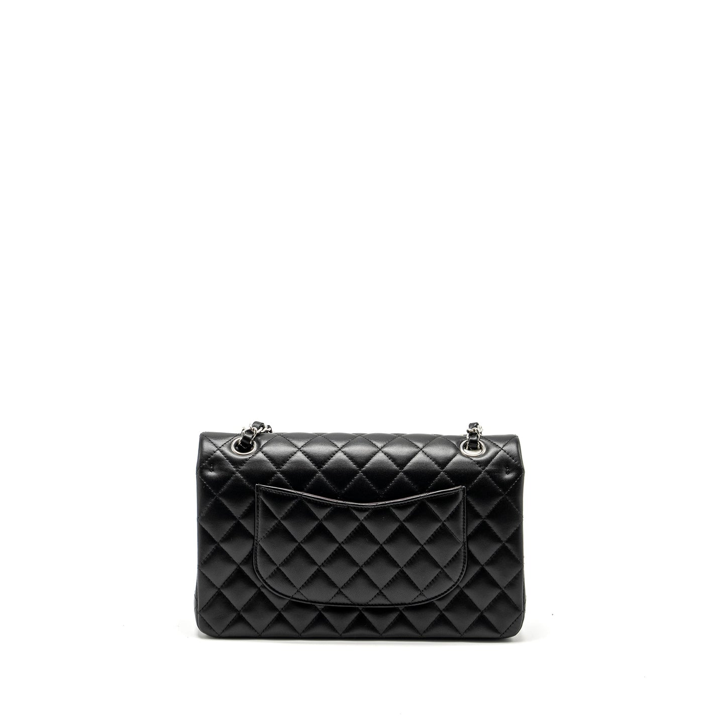 Chanel Medium Classic Double Flap Bag Lambskin Black  (microchip)