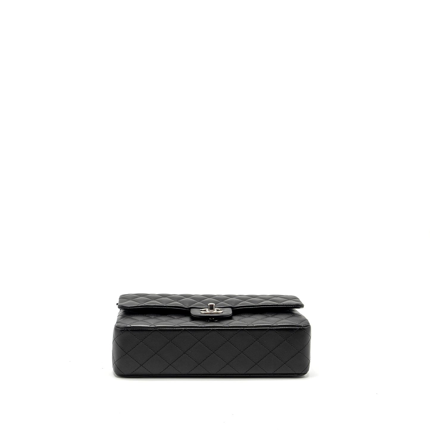 Chanel Medium Classic Double Flap Bag Lambskin Black  (microchip)