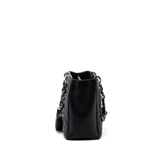 Chanel grand shopping tote bag caviar black