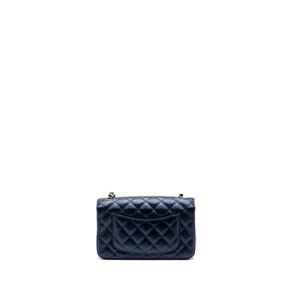 Chanel mini rectangular flap bag calfskin limited dark blue