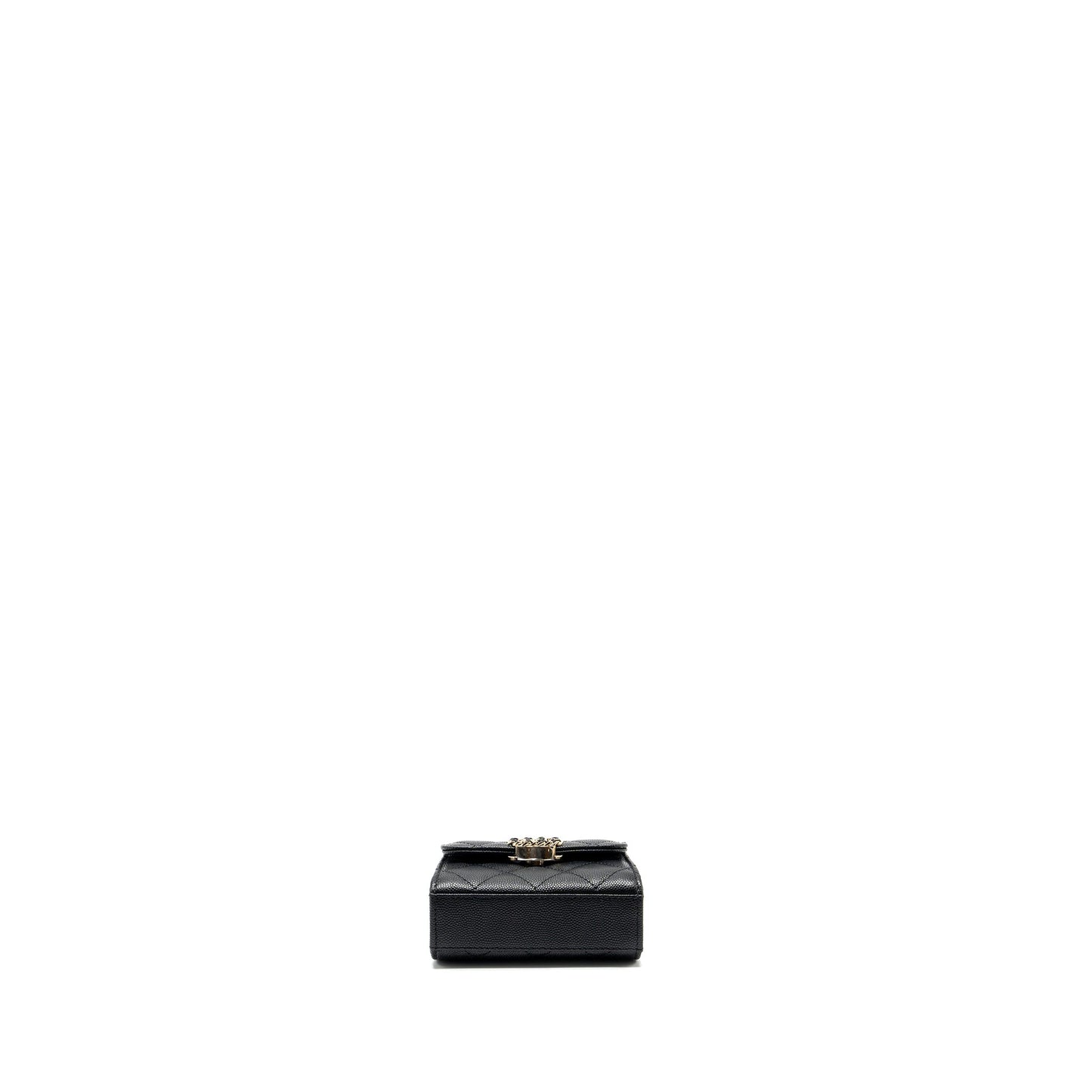 Chanel Mini Top Handle Flap Bag Caviar Black L (Microchip)