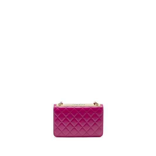 Chanel Trendy CC Wallet on Chain Lambskin Fuchsia