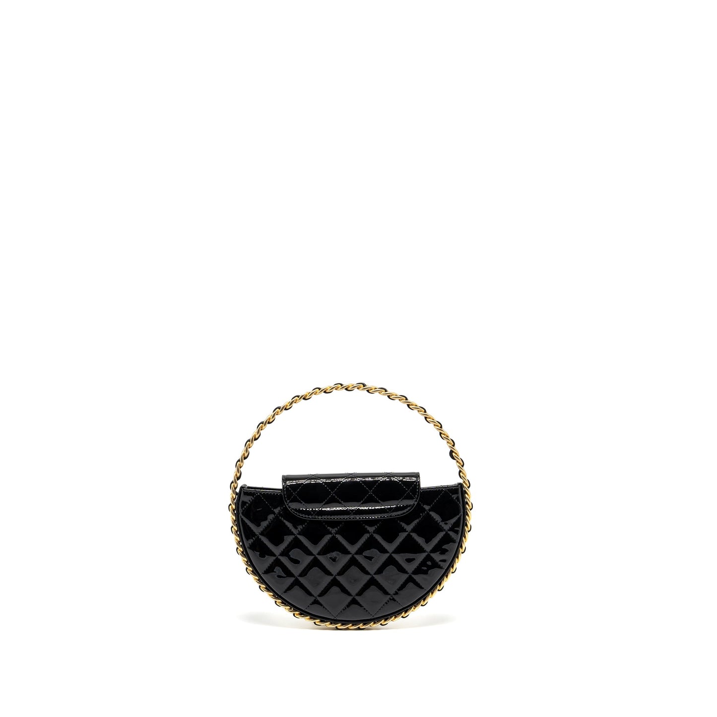 Chanel 23K Hoop Bag Patent leather black  (microchip)