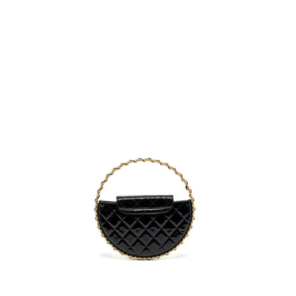 Chanel 23K Hoop Bag Patent leather black  (microchip)