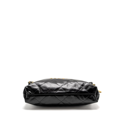 Chanel Medium 22 Bag Shiny Calfskin Black  (microchip)