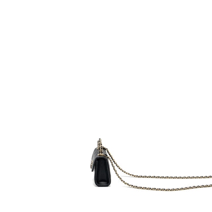Chanel Mini Top Handle Flap Bag Caviar Black L (Microchip)