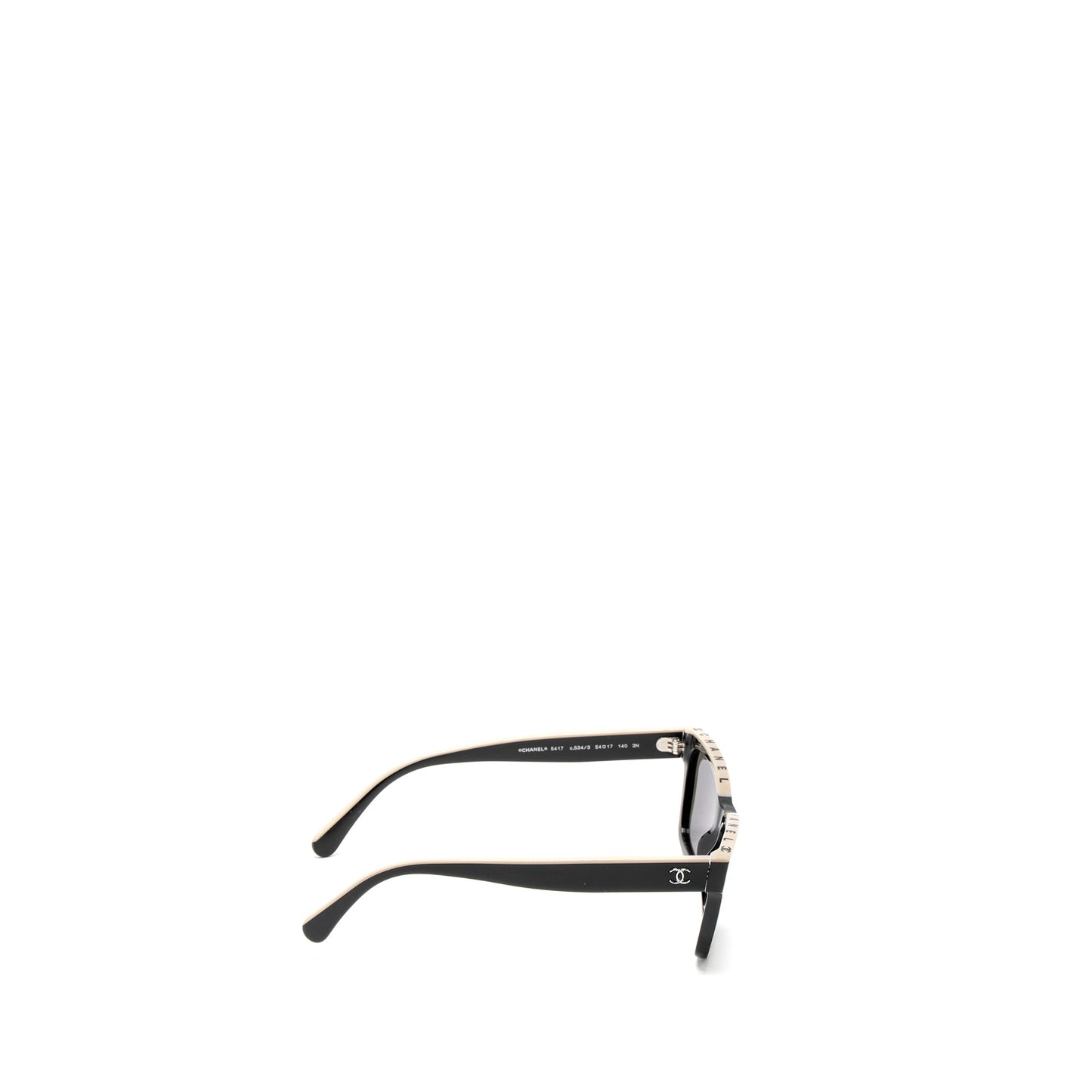 Chanel 5417 Square Sunglasses Black/Beige