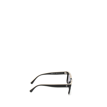 Chanel 5417 Square Sunglasses Black/Beige
