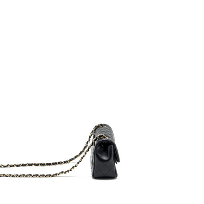 Chanel Mini Rectangular Flap Bag Lambskin Black L