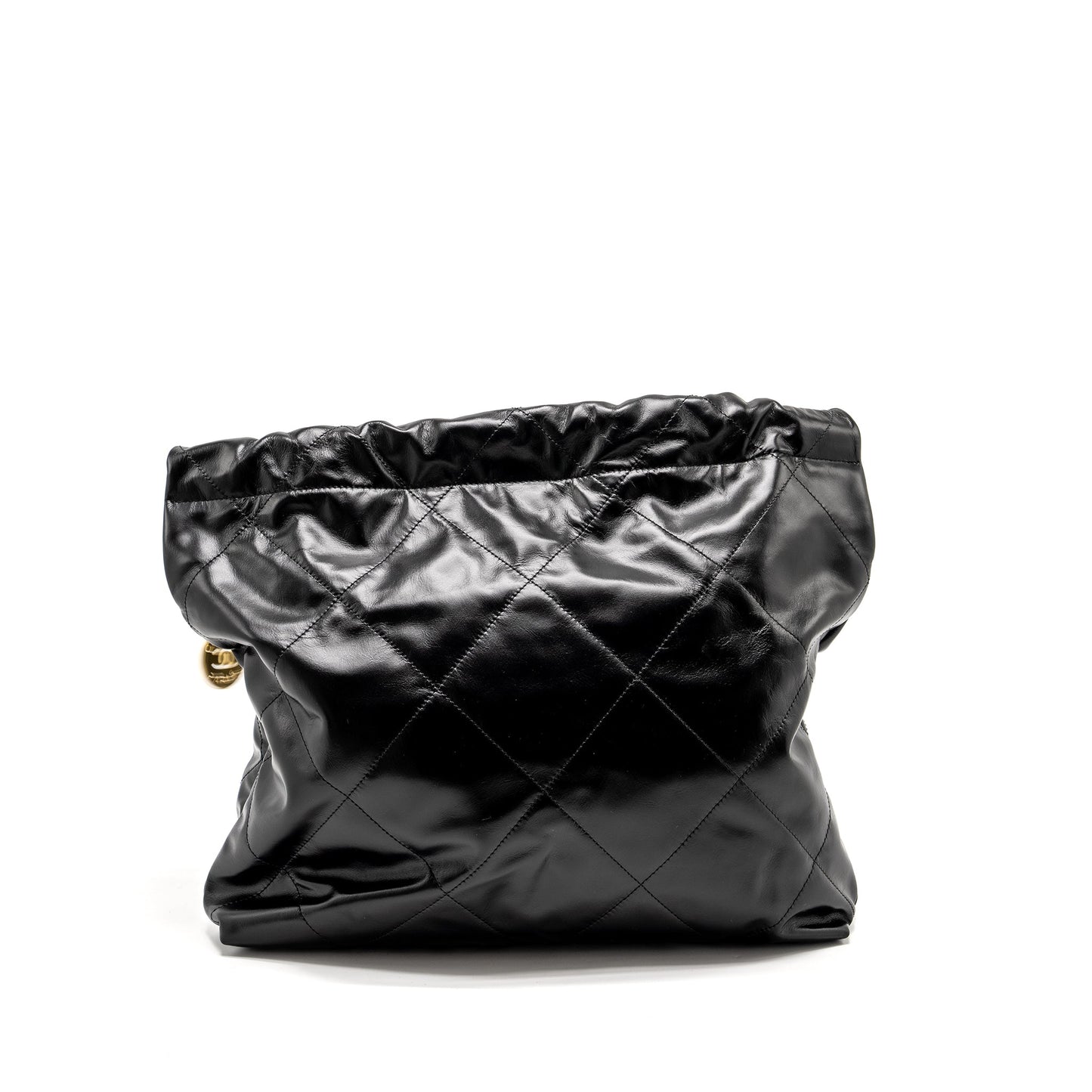 Chanel Medium 22 Bag Shiny Calfskin Black  (microchip)