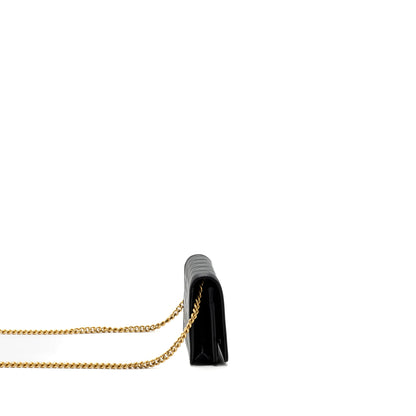 Chanel Boy Wallet On Chain Lambskin Black (Microchip)