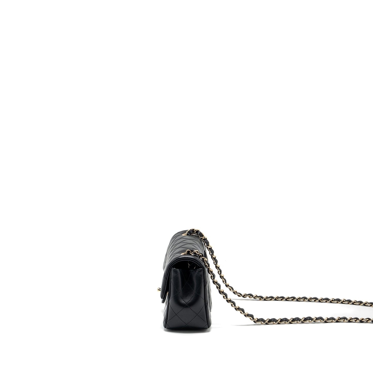 Chanel Mini Rectangular Flap Bag Lambskin Black L