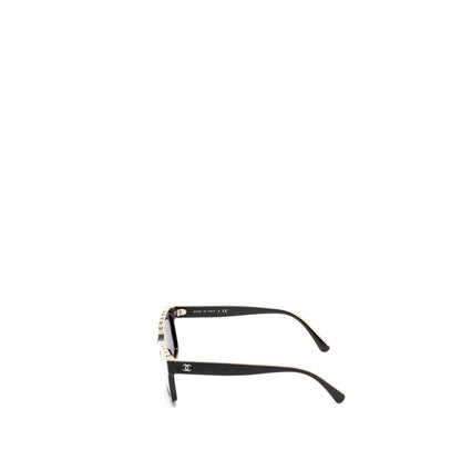 Chanel 5417 Square Sunglasses Black/Beige