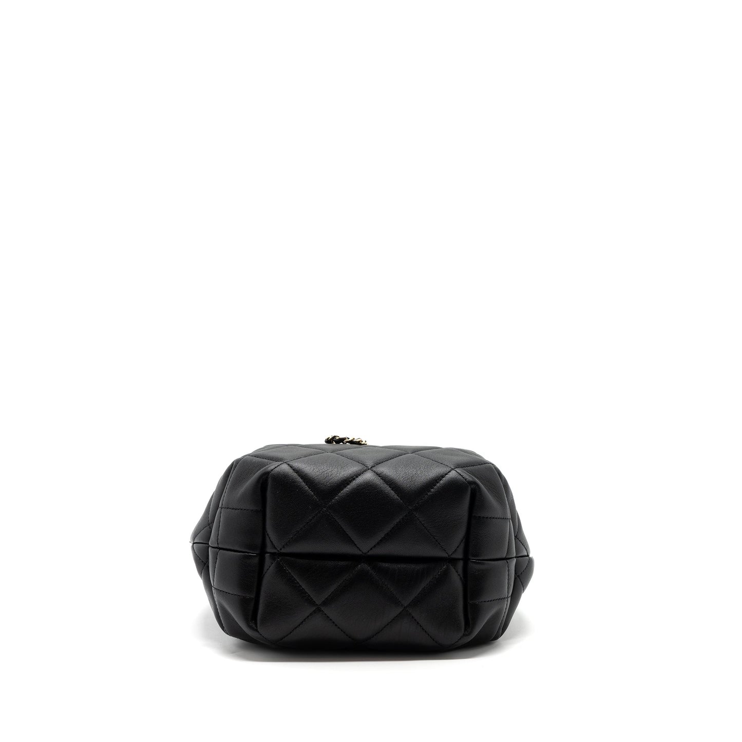 Chanel Drawstring Bucket Bag Calfskin Black L