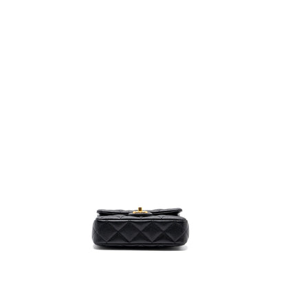 Chanel 23p Mini Coco Love Flap Bag Caviar Black (Microchip)
