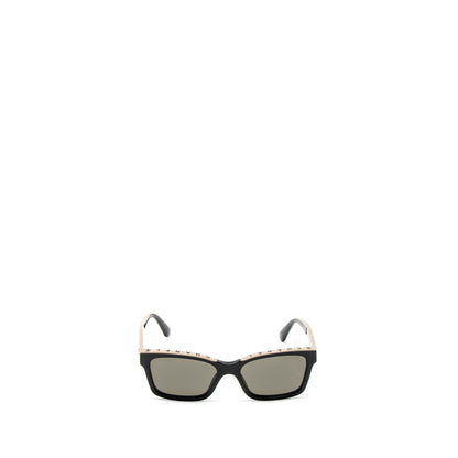 Chanel 5417 Square Sunglasses Black/Beige