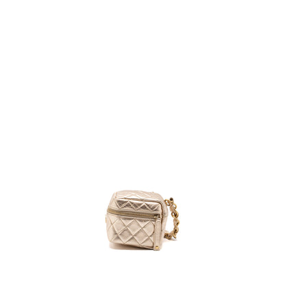 Chanel 22s Dice Purse With Chain Lambskin Gold Brushed