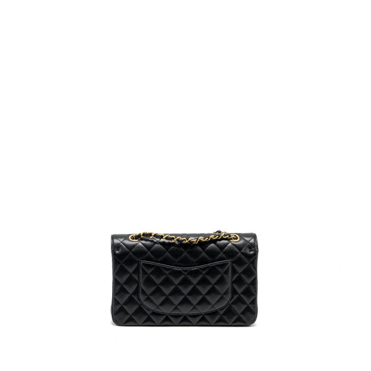 Chanel medium classic double flap bag Caviar black  (microchip)