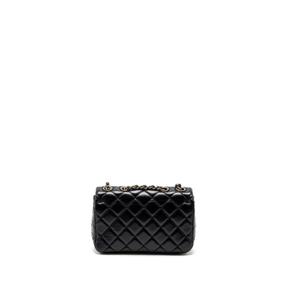 Chanel Mont Coco Mini Flap Bag Shiny Lambskin Black L