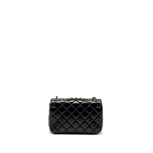 Chanel Mont Coco Mini Flap Bag Shiny Lambskin Black L