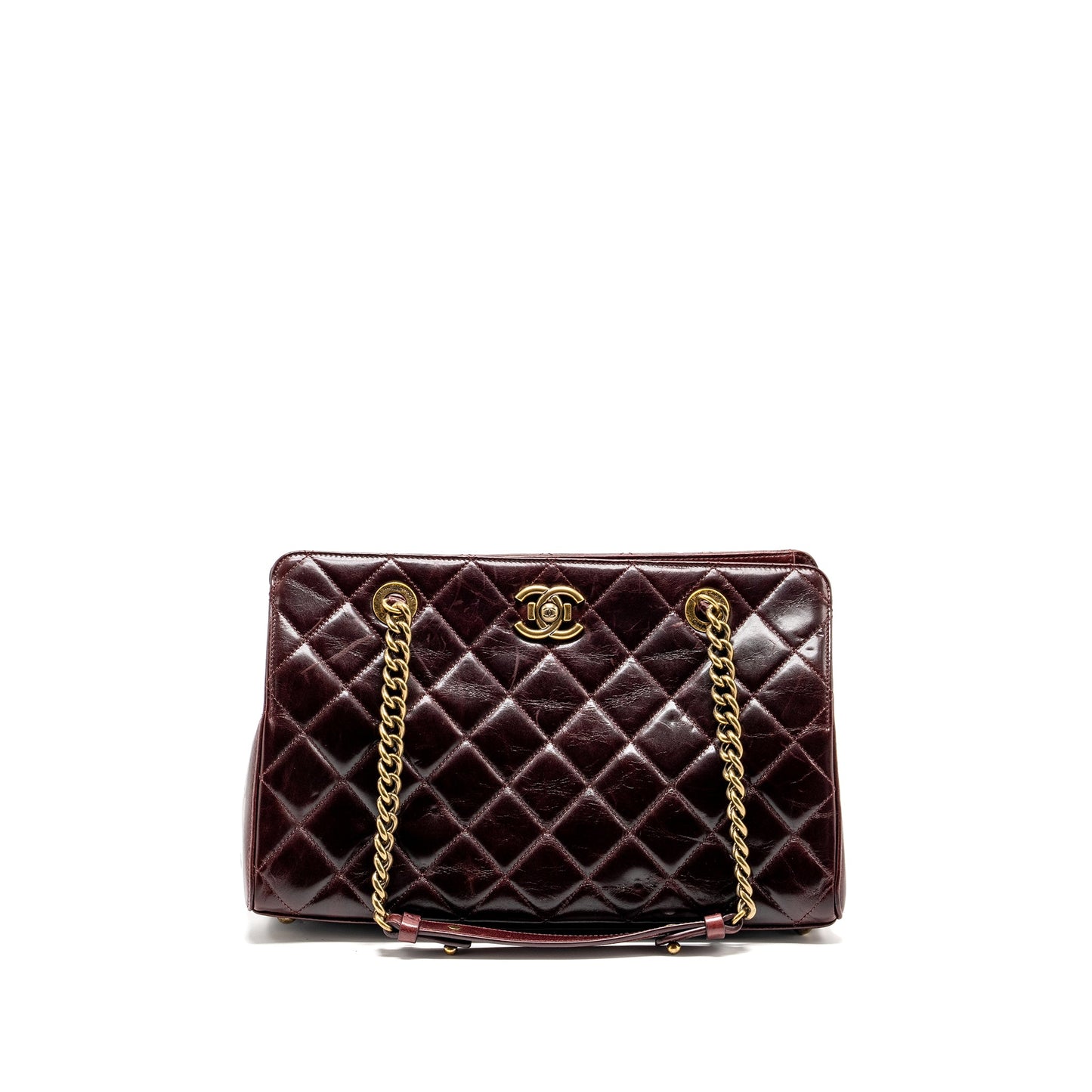 Chanel Perfect Edge Tote Bag Calfskin Burgundy