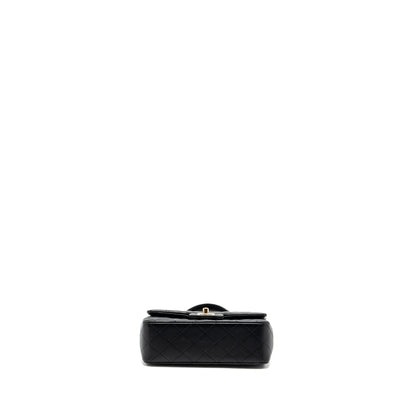 Chanel Top Handle Mini Rectangular Lambskin Black L(Microchip)